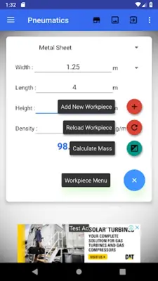 Pneumatic Cylinder Calculator android App screenshot 12