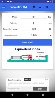 Pneumatic Cylinder Calculator android App screenshot 7